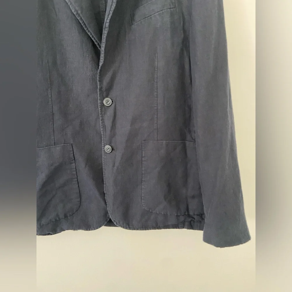 Vince Navy Relaxed 100% Hemp Blazer Coastal Resort Summer Jacket Sports Coat M